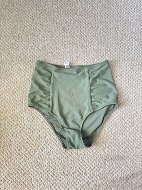 aerie Sage Green High-Waisted Bikini Bottoms